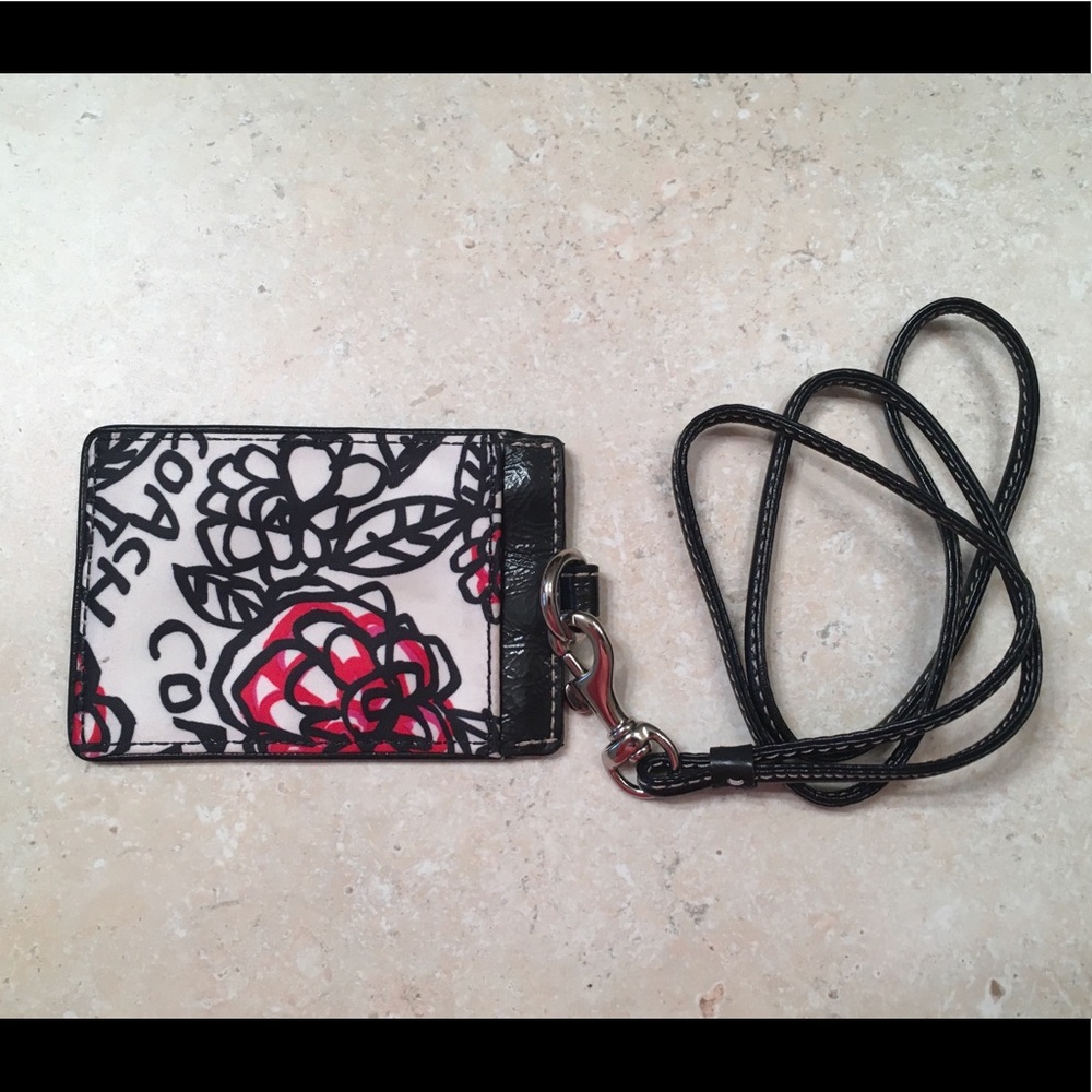 Coach ID card lanyard